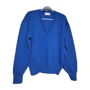 Vintage Christian Dior Men's Navy Blue Sweater Extra Large 100% Cotton Pullover